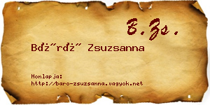 Báró Zsuzsanna névjegykártya