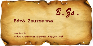 Báró Zsuzsanna névjegykártya